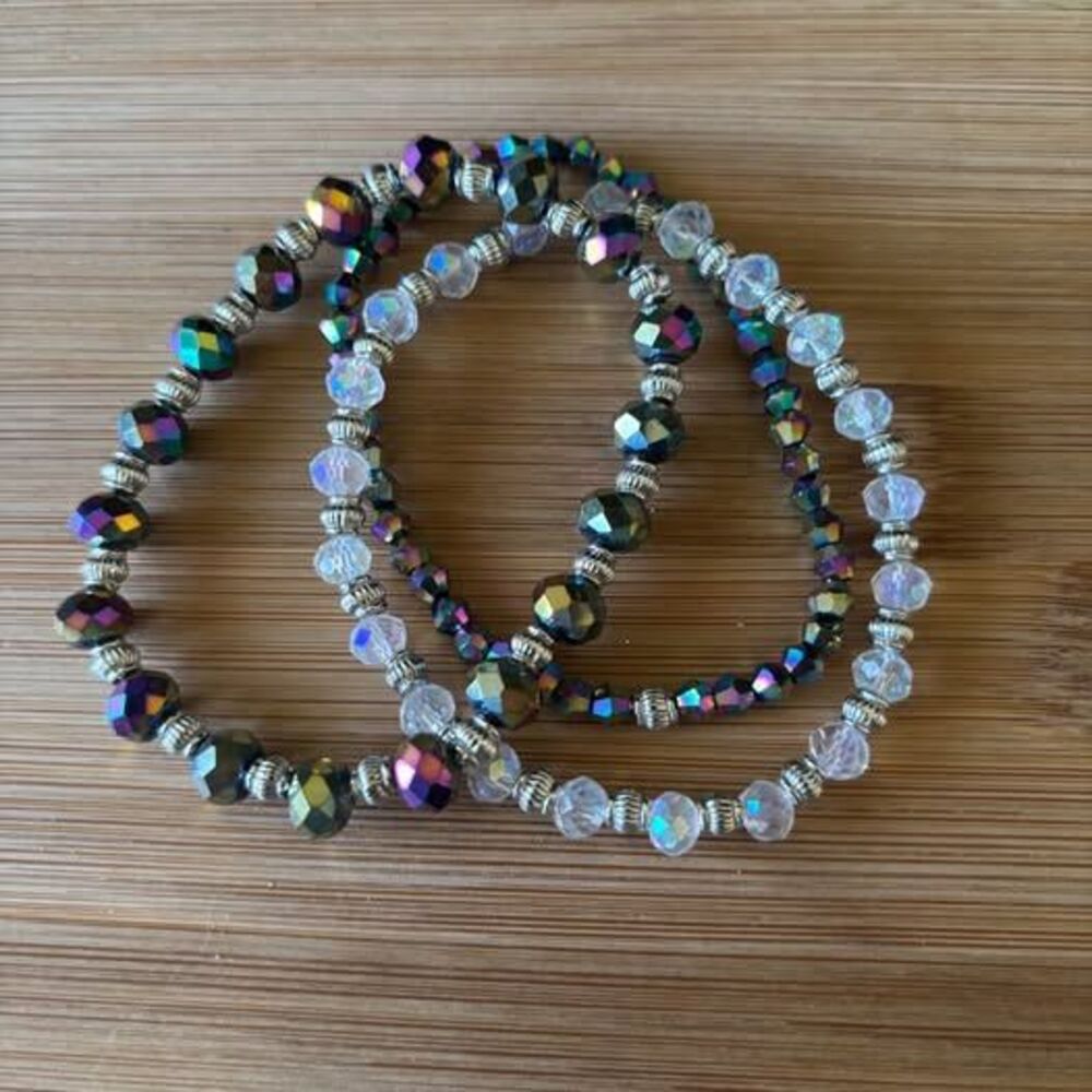 Handmade Beaded Stretch Bracelet Set 0288